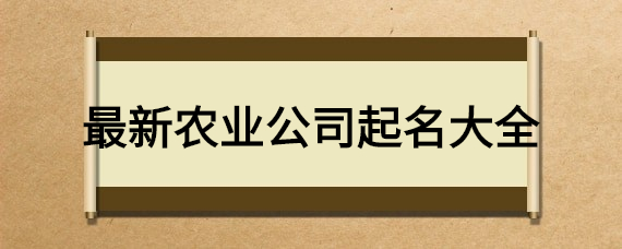 2.生态农业公司名称取名的思路在确定公司取名方案